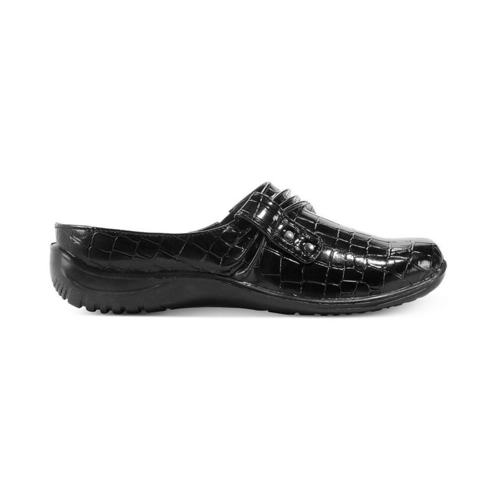 NIB Easy Street Black Croc-Embossed Mules - Picture 2 of 3